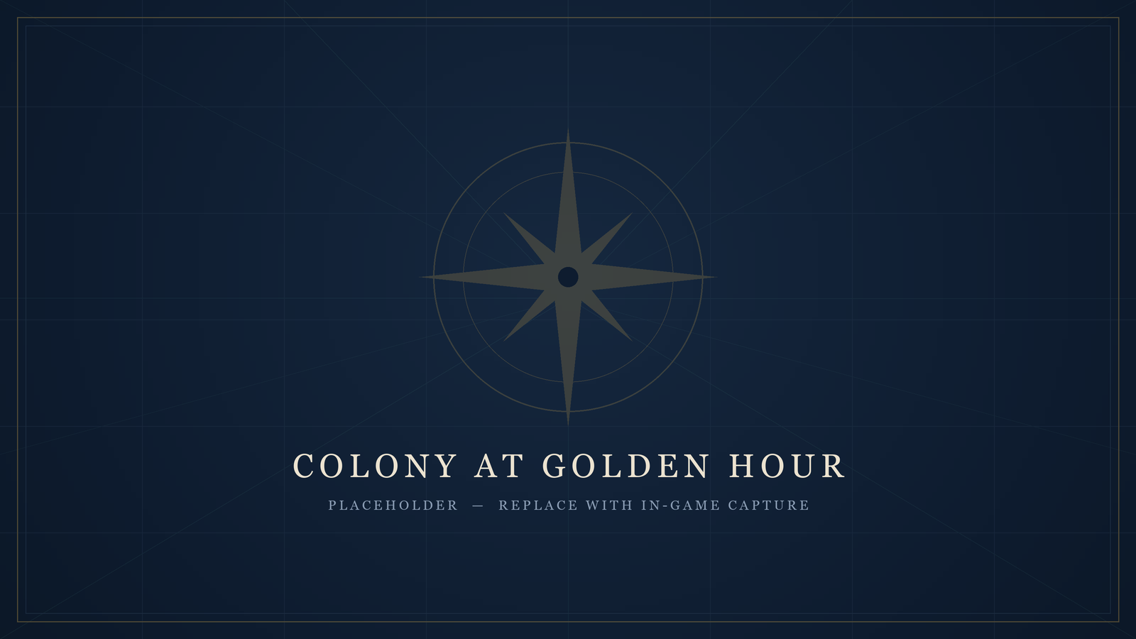 A colony at golden hour