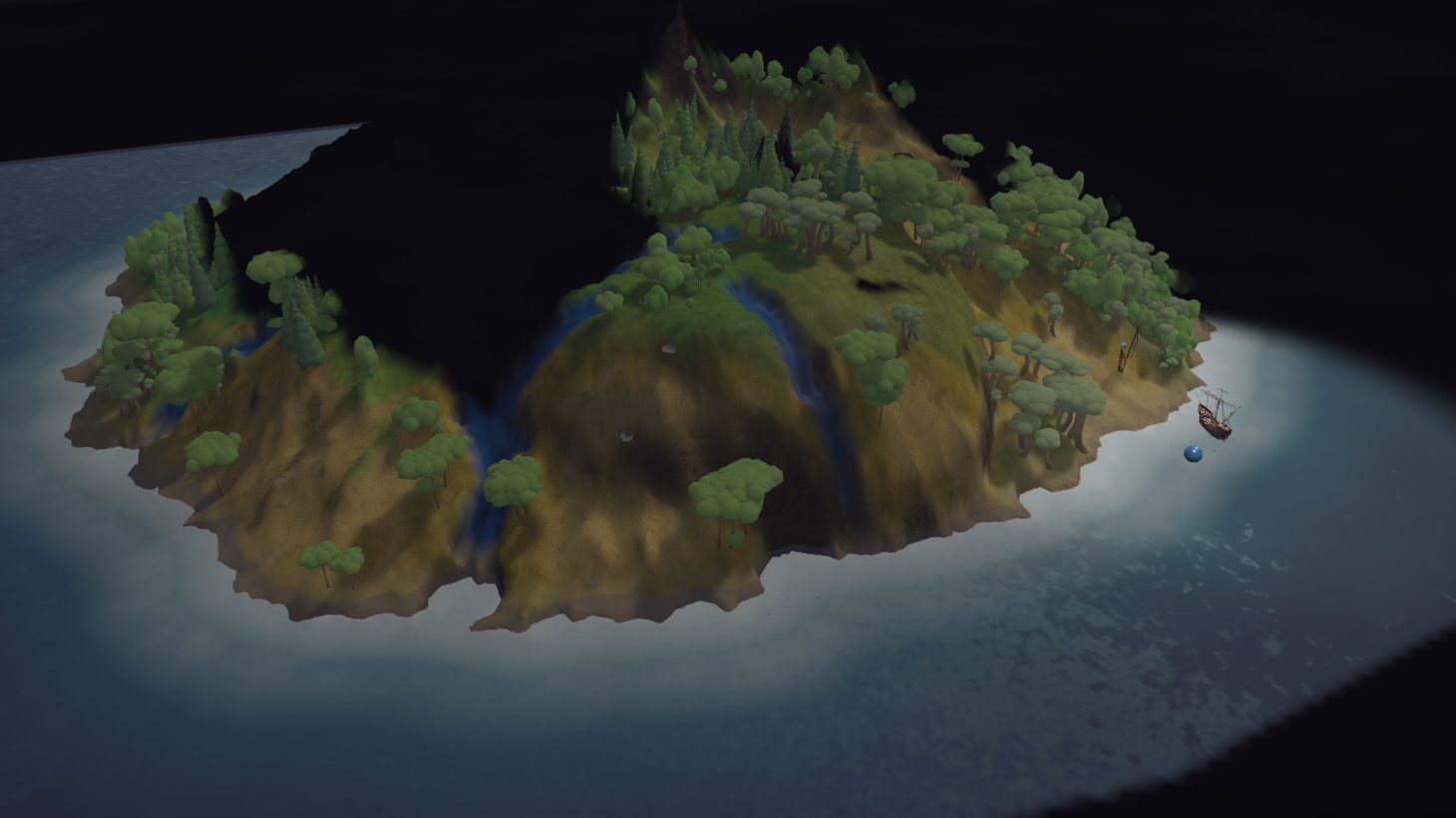 World map with fog of war