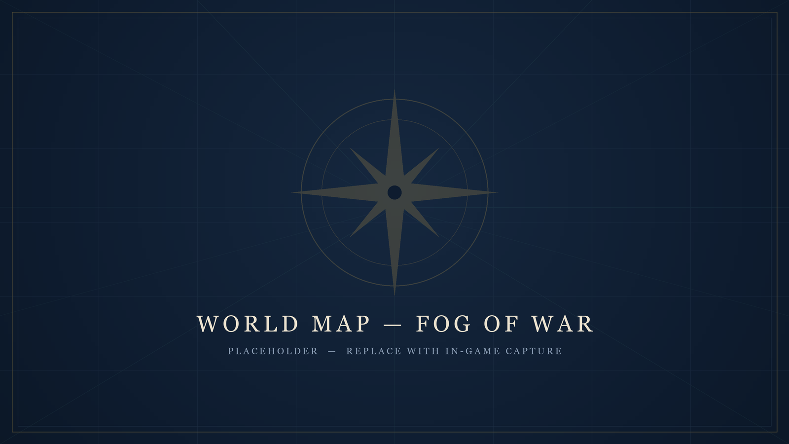 World map with fog of war